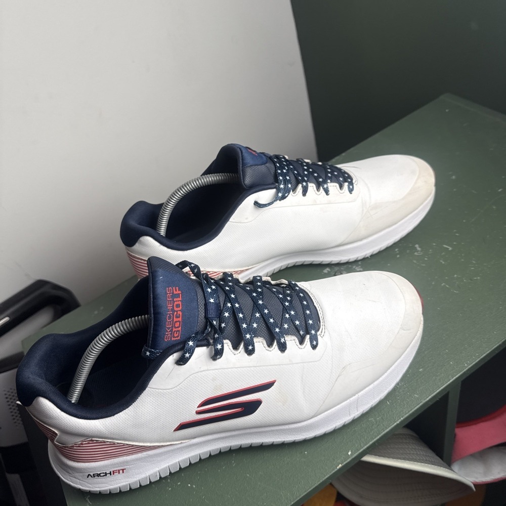 Skechers Max 2 Mens 11.5 Arch Fit Waterproof Spikeless Golf Shoe Patriotic USA